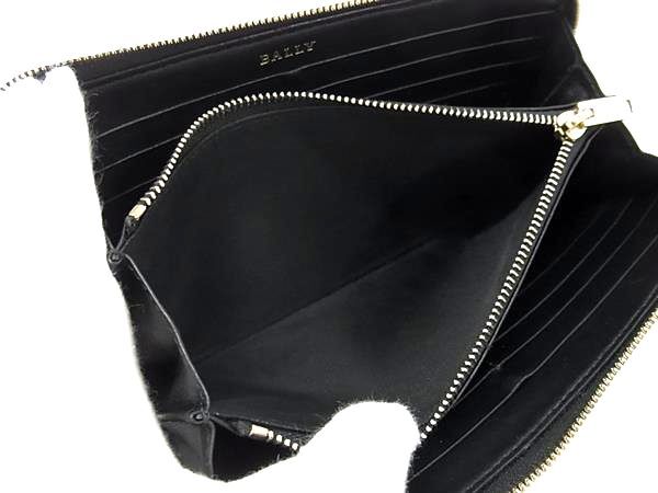美品 BALLY バリー 長財布 ラウンドジップウォレット - ブラック レザー ユニセックス ゴールド金具