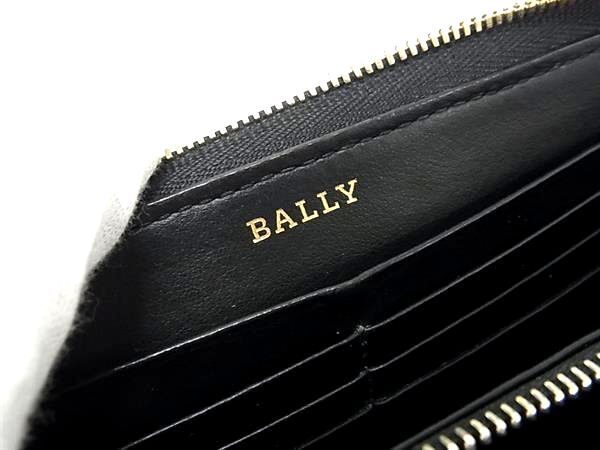 美品 BALLY バリー 長財布 ラウンドジップウォレット - ブラック レザー ユニセックス ゴールド金具