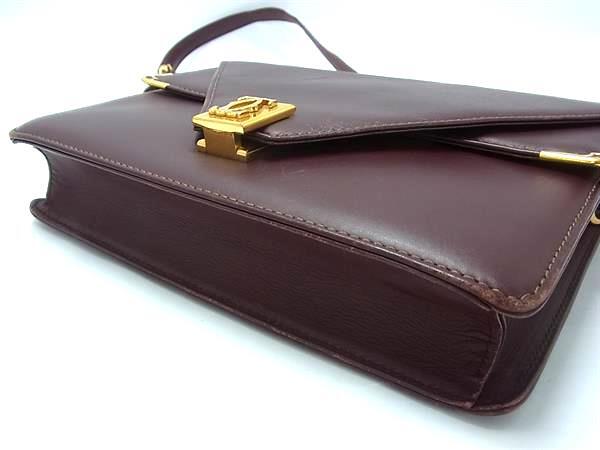 Cartier カルティエ ショルダーバッグ マストライン ダブルフラップ - ボルドー レザー レディース ゴールド金具