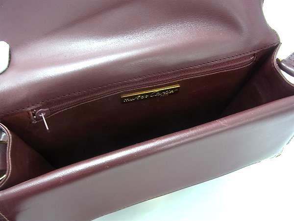 Cartier カルティエ ショルダーバッグ マストライン ダブルフラップ - ボルドー レザー レディース ゴールド金具