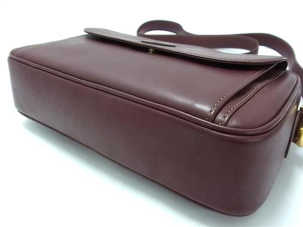 Cartier カルティエ ショルダーバッグ マストライン - ボルドー レザー レディース ポシェット ゴールド金具