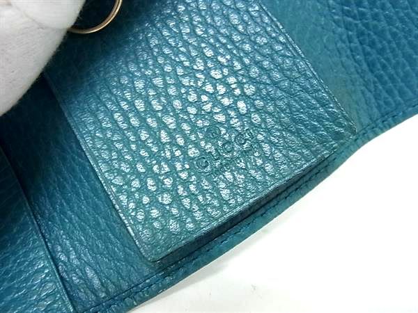 美品 GUCCI グッチ キーケース スウィング 6連 キーケース 354499 グリーン系 レザー ユニセックス ゴールド金具