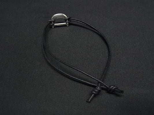 DAMIANI ダミアーニ ブレスレット 1PD ブレス - シルバー×ブラック系 シルバー レザー ダイヤモンド ユニセックス 美品