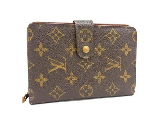 LOUIS VUITTON ルイヴィトン 二つ折り財布 モノグラム ポルト パピエ ジップ M61207 ブラウン系 PVC×レザー ユニセックス