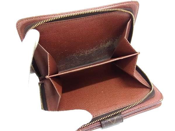 LOUIS VUITTON ルイヴィトン 二つ折り財布 モノグラム ポルト パピエ ジップ M61207 ブラウン系 PVC×レザー ユニセックス