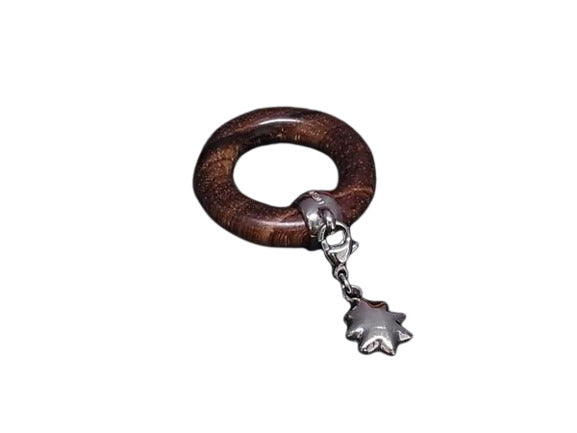 HERMES エルメス スカーフリング 星を巡る旅展 - ブラウン系×シルバー系 ウッド レディース シルバー金具 美品