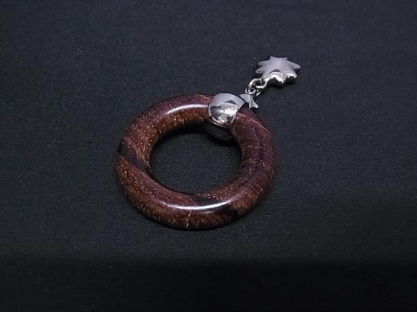 HERMES エルメス スカーフリング 星を巡る旅展 - ブラウン系×シルバー系 ウッド レディース シルバー金具 美品