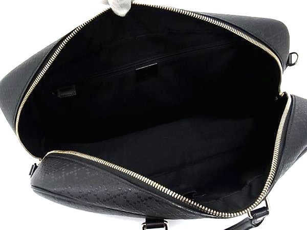 GUCCI グッチ ハンドバッグ ディアマンテ ボストンバッグ 353394 ブラック PVC×レザー ユニセックス 2WAY ゴールド金具 美品