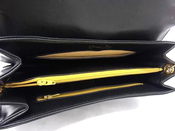 Christian Dior クリスチャン ディオール ショルダーバッグ 2WAY クラッチバッグ - ブラック レザー レディース ゴールド金具 ヴィンテージ