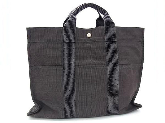 HERMES エルメス トートバッグ エールライン トートMM - グレー系 キャンバス ユニセックス シルバー金具 美品