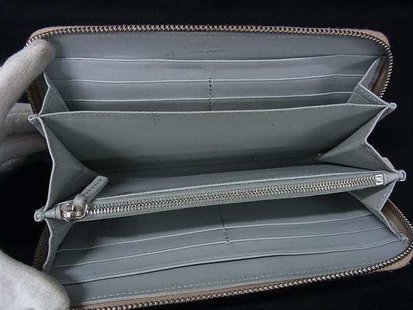 FENDI フェンディ 長財布 バッグバグズ モンスター ジップアラウンド ウォレット 8M0299 ピンク系 ライトブルー系 マルチカラー レザー レディース シルバー金具