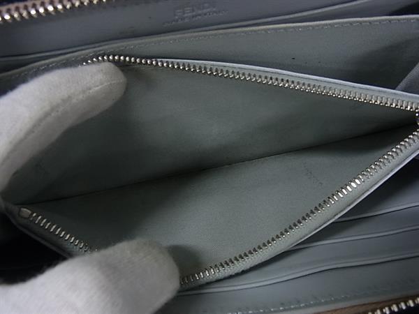 FENDI フェンディ 長財布 バッグバグズ モンスター ジップアラウンド ウォレット 8M0299 ピンク系 ライトブルー系 マルチカラー レザー レディース シルバー金具