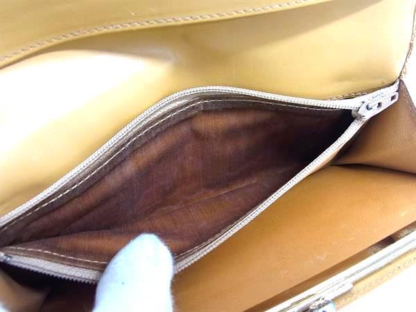 CELINE セリーヌ 長財布 マカダム フラップウォレット M16 ブラウン系 PVC×レザー レディース ヴィンテージ 二つ折り がま口