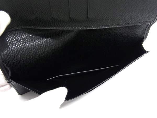 LOUIS VUITTON ルイヴィトン 長財布 タイガ ポルト カルト クレディ M31002 ブラック レザー メンズ 美品