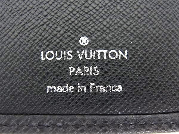 LOUIS VUITTON ルイヴィトン 長財布 タイガ ポルト カルト クレディ M31002 ブラック レザー メンズ 美品