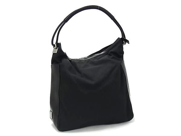 GUCCI グッチ ハンドバッグ ショルダーバッグ 001 3770 ブラック ナイロン×レザー レディース シルバー金具