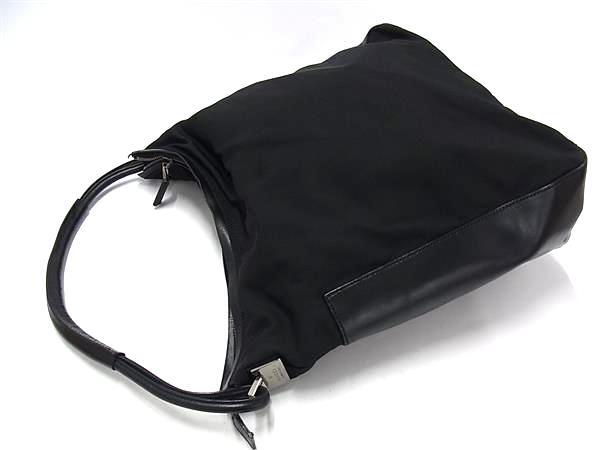 GUCCI グッチ ハンドバッグ ショルダーバッグ 001 3770 ブラック ナイロン×レザー レディース シルバー金具