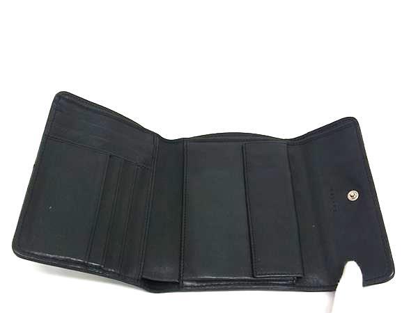 CELINE セリーヌ 財布 マカダム 三つ折り財布 CE00/33 ダークブラウン系 キャンバス×レザー レディース