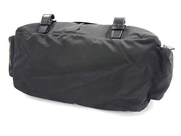 PRADA プラダ ショルダーバッグ メッセンジャーバッグ BT0503 ブラック ナイロン×レザー ユニセックス 三角ロゴプレート 白タグ 超美品