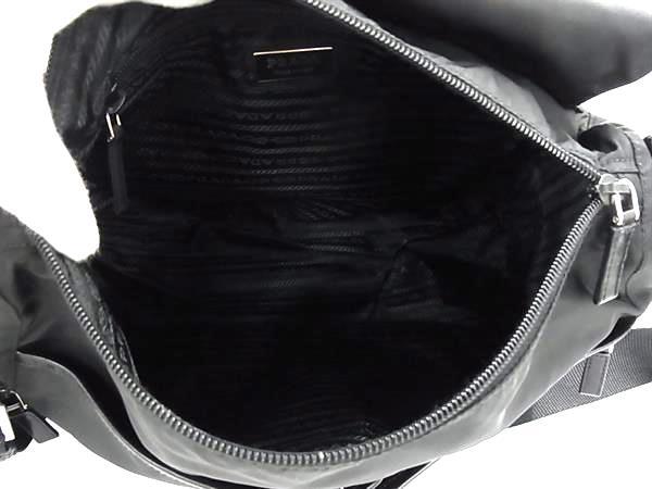 PRADA プラダ ショルダーバッグ メッセンジャーバッグ BT0503 ブラック ナイロン×レザー ユニセックス 三角ロゴプレート 白タグ 超美品