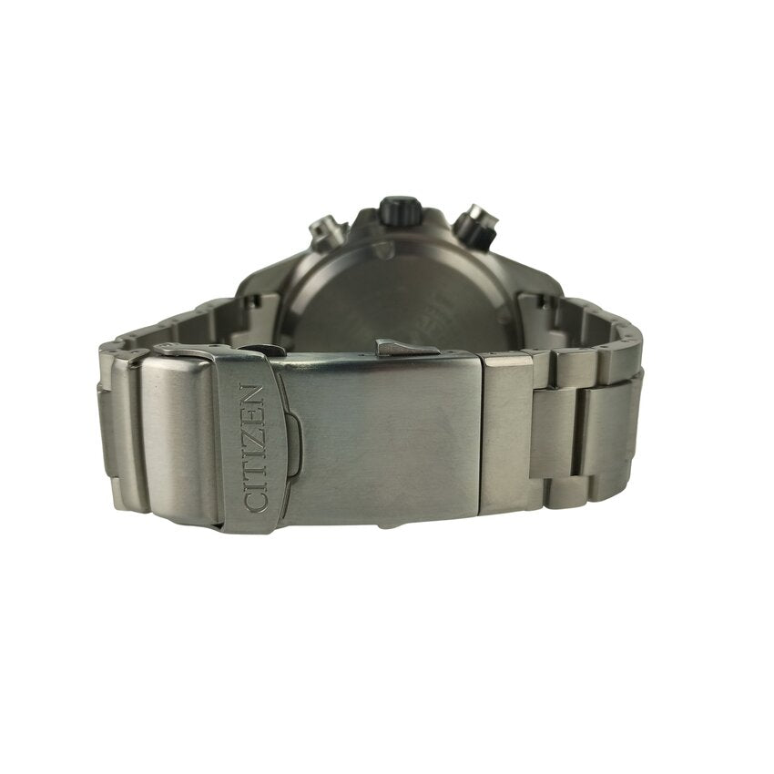 CITIZEN シチズン 腕時計 プロマスター マリン エコドライブ AS7145-69L / H112ｰR012487 シルバー ブルー文字盤 スーパーチタニウム メンズ ダイバーズ アナログ ソーラー電波 美品