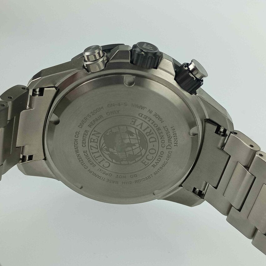 CITIZEN シチズン 腕時計 プロマスター マリン エコドライブ AS7145-69L / H112ｰR012487 シルバー ブルー文字盤 スーパーチタニウム メンズ ダイバーズ アナログ ソーラー電波 美品