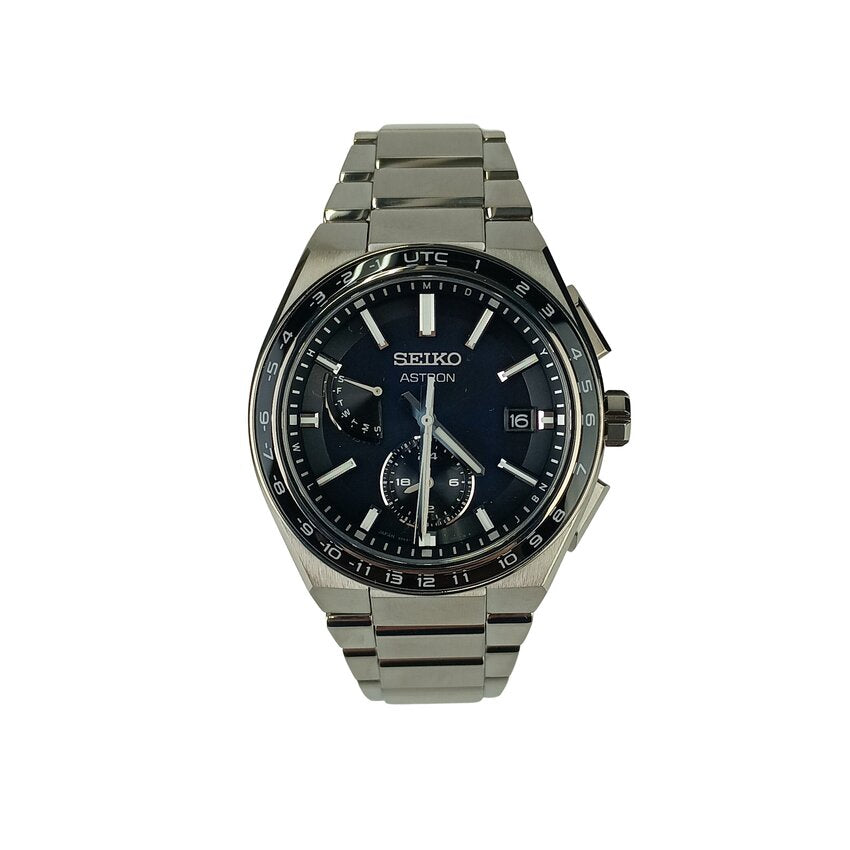 SEIKO セイコー 腕時計 アストロン NEXTER SBXY039 / 8B63-0BB0 シルバー ブラック文字盤 チタン メンズ アナログ ソーラー電波 美品