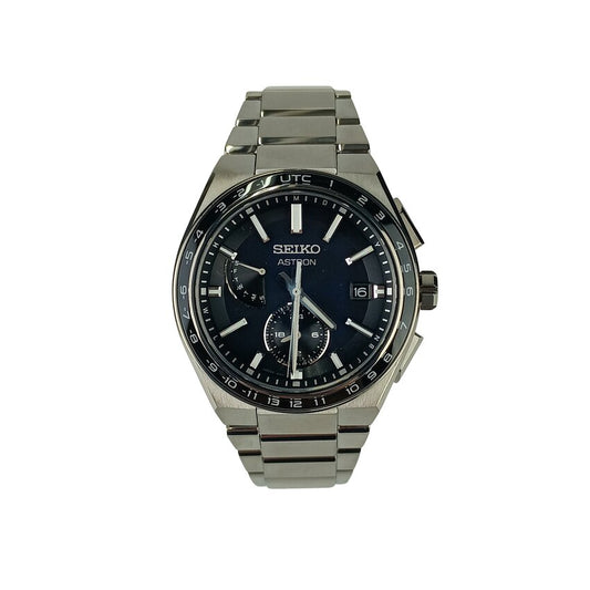 SEIKO セイコー 腕時計 アストロン NEXTER SBXY039 / 8B63-0BB0 シルバー ブラック文字盤 チタン メンズ アナログ ソーラー電波 美品