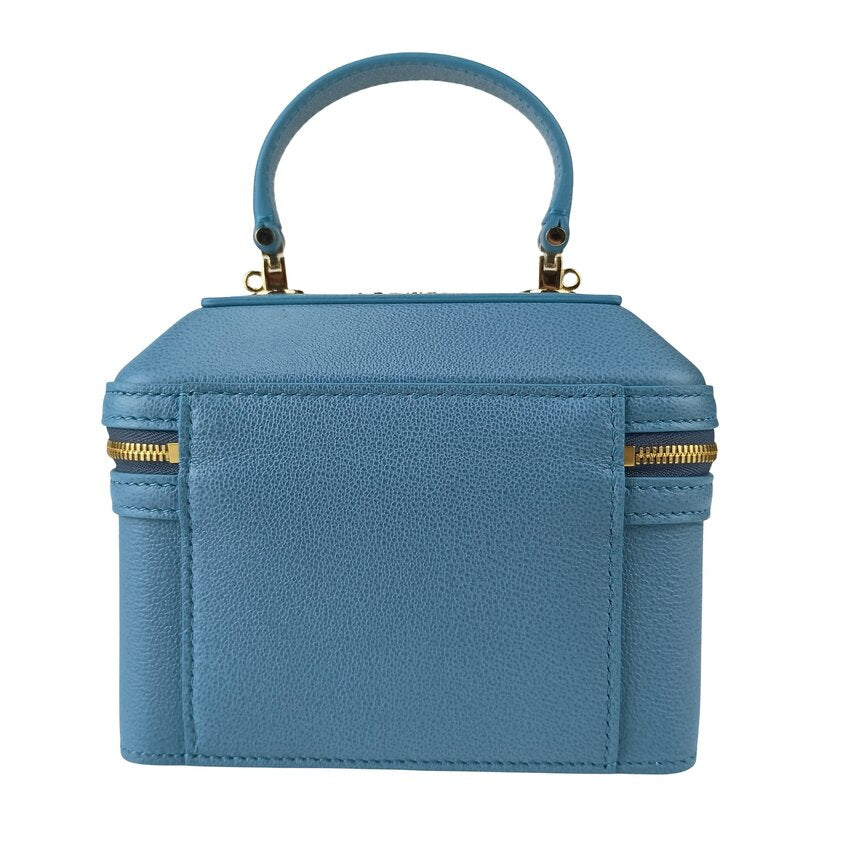 BVLGARI ブルガリ ハンドバッグ セルペンティ バニティバッグ - ブルー系 レザー レディース 2WAY ショルダーバッグ ゴールド金具 超美品