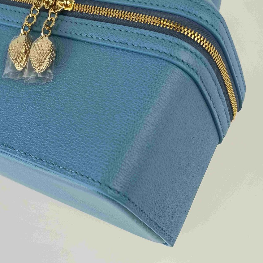 BVLGARI ブルガリ ハンドバッグ セルペンティ バニティバッグ - ブルー系 レザー レディース 2WAY ショルダーバッグ ゴールド金具 超美品