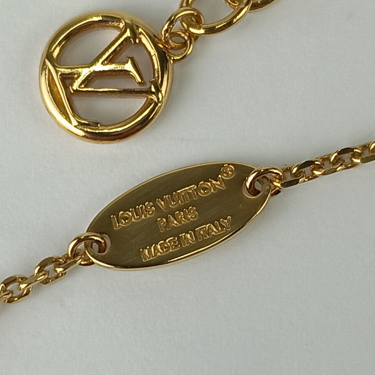 LOUIS VUITTON ルイヴィトン ネックレス ベビールイ M01614 ゴールド メタル レディース モノグラムフラワー 美品