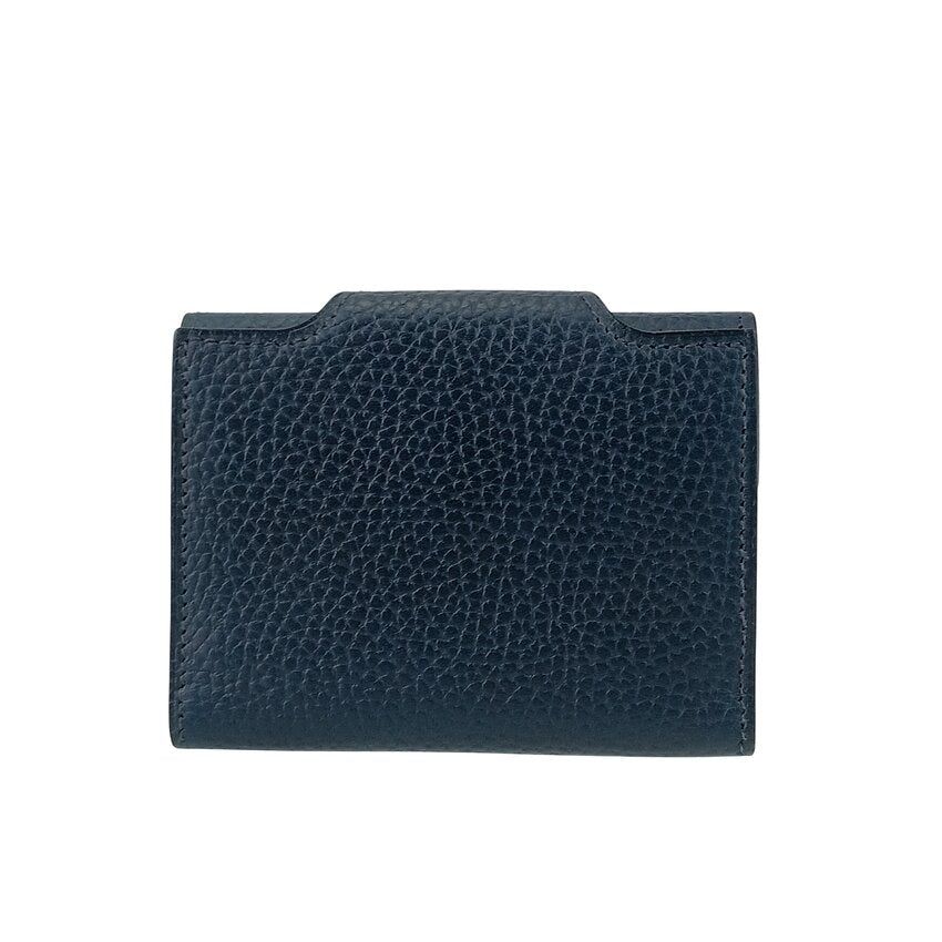 HERMES エルメス カードケース 名刺入れ イリアード コンパクト コインケース - ブルーニュイ トゴ ユニセックス シルバー金具 超美品