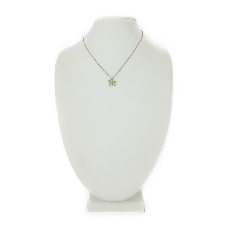 CHANEL シャネル ネックレス ココマーク ネックレス ゴールド メタル ラインストーン フェイクパール レディース