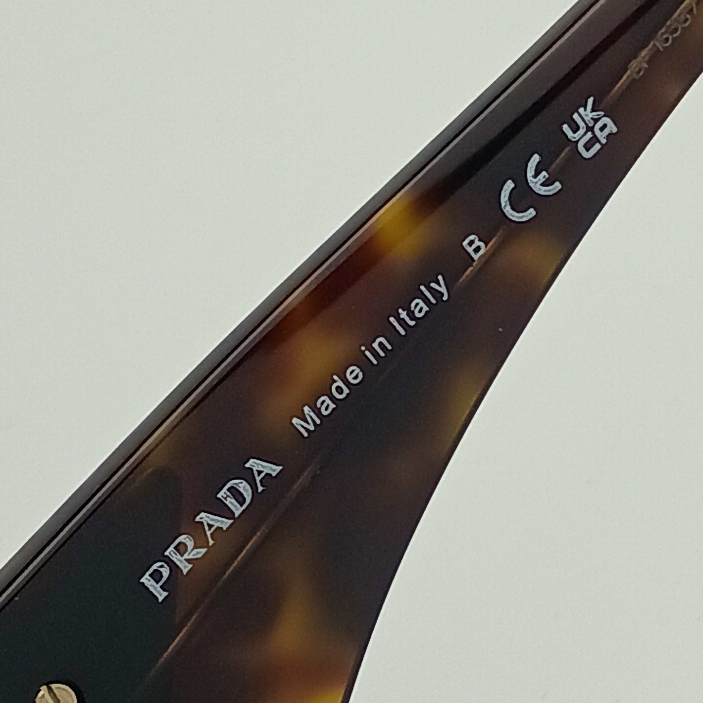 PRADA プラダ アイウェア シンボル ジオメトリック サングラス SPR 14Z-F ブラウン系 アセテート ユニセックス 三角ロゴプレート 超美品