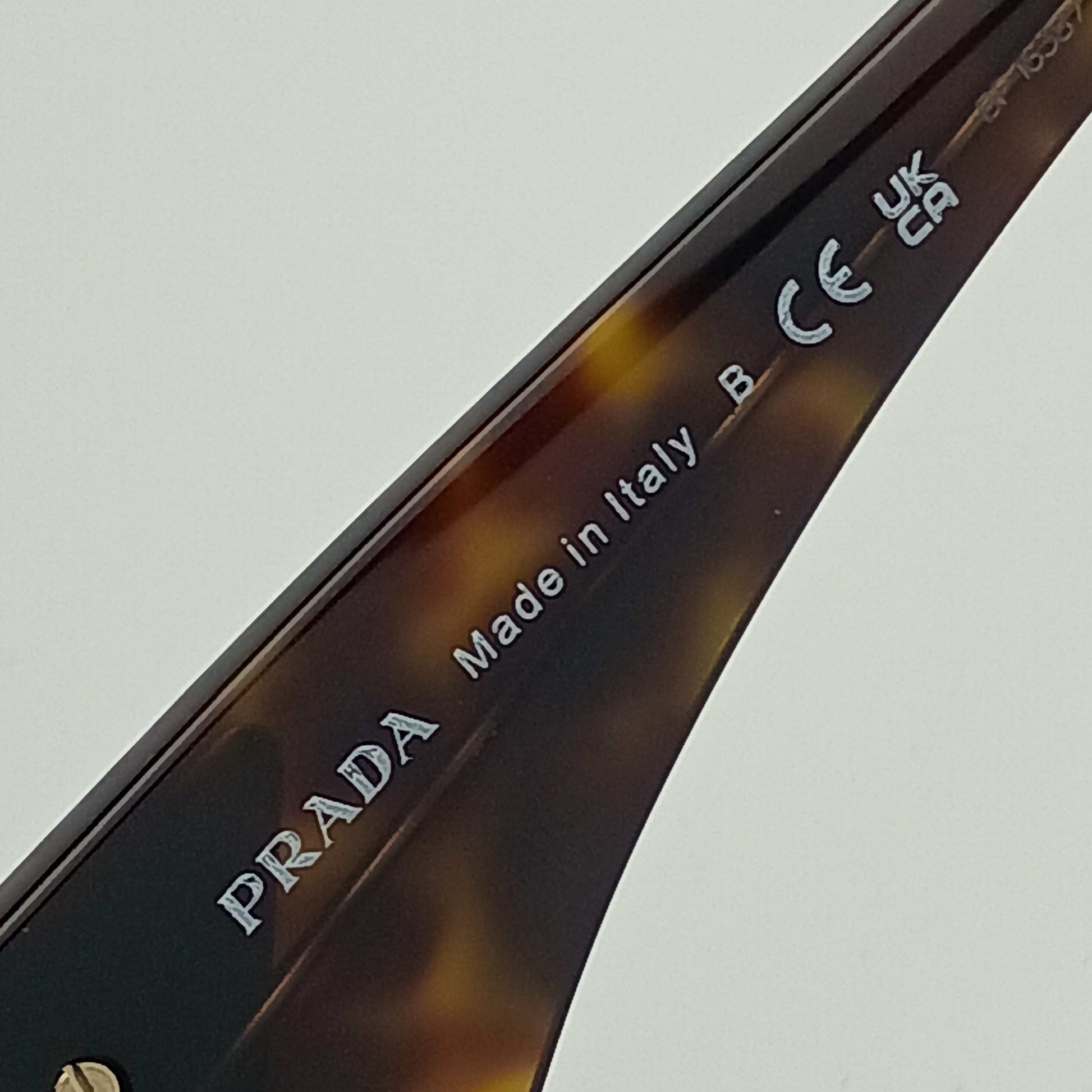 PRADA プラダ アイウェア シンボル ジオメトリック サングラス SPR 14Z-F ブラウン系 アセテート ユニセックス 三角ロゴプレート 超美品