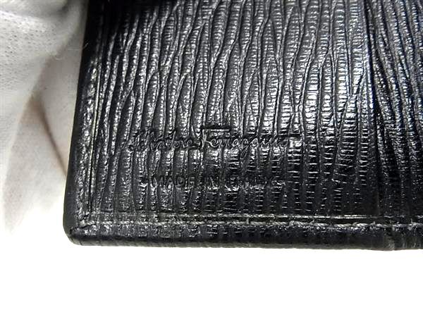 Salvatore Ferragamo フェラガモ キーケース REVIVAL リバイバル 667075 ブラック レザー ユニセックス 6連 ガンメタ金具 美品