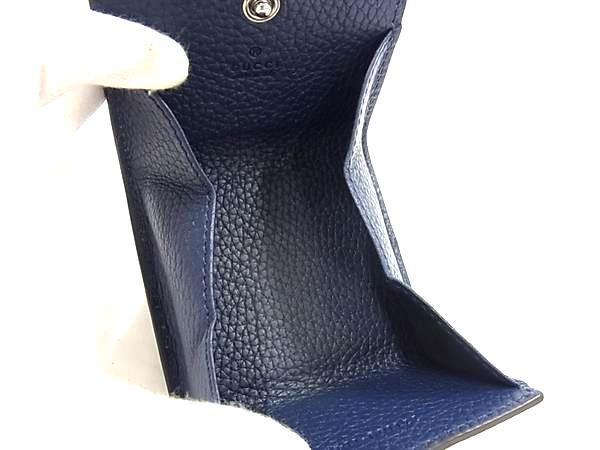 GUCCI グッチ コインケース 771160 ネイビー レザー ユニセックス 美品