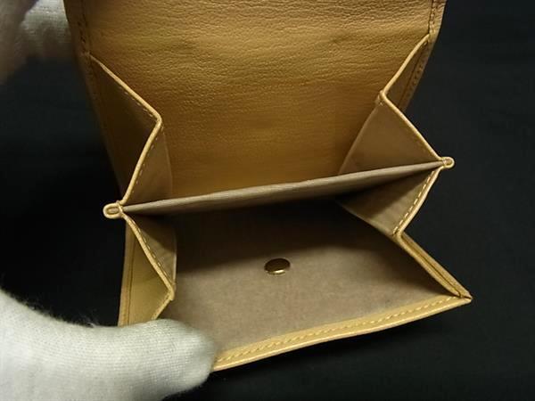 CHANEL シャネル 財布 ココマーク ベージュ レザー レディース Wホック 三つ折り 財布 ゴールド金具