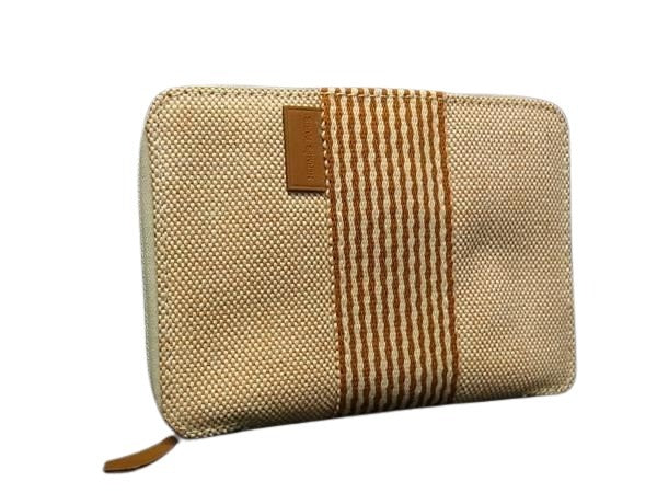 HERMES エルメス コインケース ニューフールトゥ パースPM オレンジ系 キャンバス レディース シルバー金具 美品