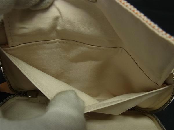 HERMES エルメス コインケース ニューフールトゥ パースPM オレンジ系 キャンバス レディース シルバー金具 美品