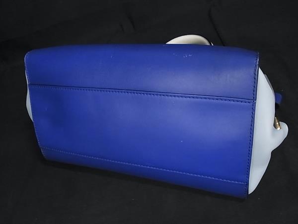 Salvatore Ferragamo フェラガモ ハンドバッグ ガンチーニ ソフィア FZ21 E530 ブルー ホワイト レザー レディース 2WAY ゴールド金具