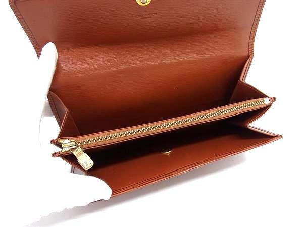 LOUIS VUITTON ルイヴィトン 長財布 ポシェットポルトモネクレディ M63573 ケニアブラウン エピ ユニセックス 二つ折り財布 MALLTIER刻印
