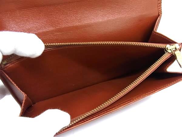 LOUIS VUITTON ルイヴィトン 長財布 ポシェットポルトモネクレディ M63573 ケニアブラウン エピ ユニセックス 二つ折り財布 MALLTIER刻印