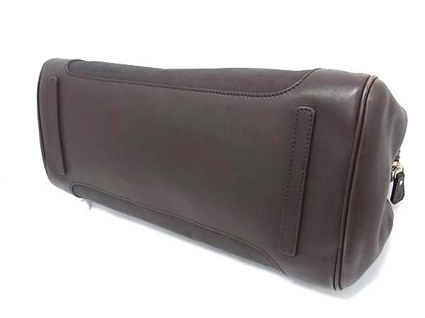 BVLGARI ブルガリ ハンドバッグ テリートート ブラウン系 キャンバス レザー レディース ロゴ 2WAY ゴールド金具 美品