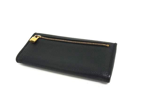 LOEWE ロエベ 財布 アナグラム アマソナ ブラック レザー レディース 二つ折り 長財布 ゴールド金具