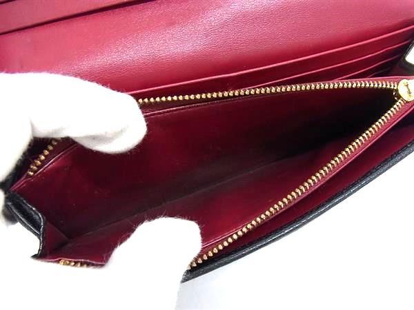 LOEWE ロエベ 財布 アナグラム アマソナ ブラック レザー レディース 二つ折り 長財布 ゴールド金具