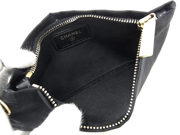 CHANEL シャネル ポーチ ニュートラベルライン ブラック ナイロン レディース ココマーク ゴールド金具 美品