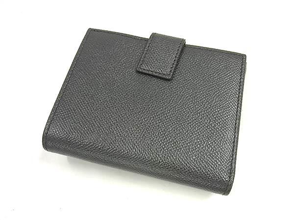 Salvatore Ferragamo フェラガモ 財布 ガンチーニ DP22C877 グレー レザー レディース 二つ折り財布 ゴールド金具 新古未使用展示品