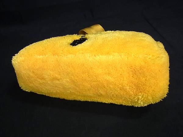 PRADA プラダ ハンドバッグ テリー ミニ ReEdition2000 1NE515 イエロー ブラック パイル レディース 白タグ 美品