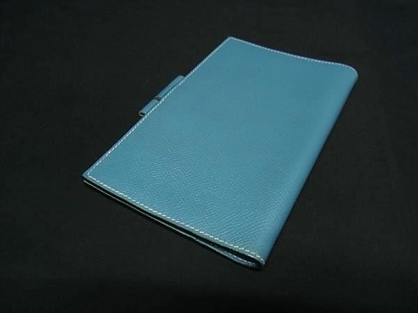 HERMES エルメス 手帳カバー アジェンダ ヴィジョン ブルージーン ヴォーエプソン ユニセックス シルバー金具 美品